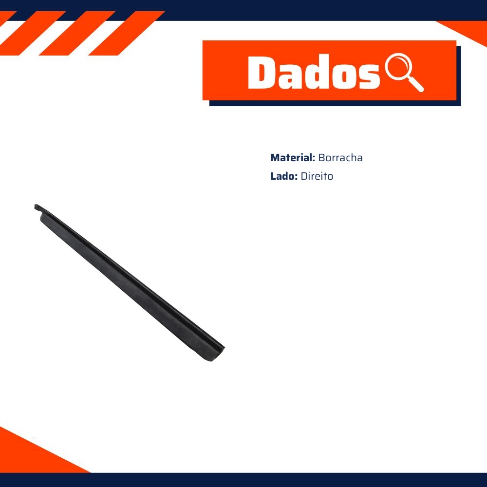 Borracha Entre Vidros da Janela para Chevrolet Opala - Uniflex - 37888