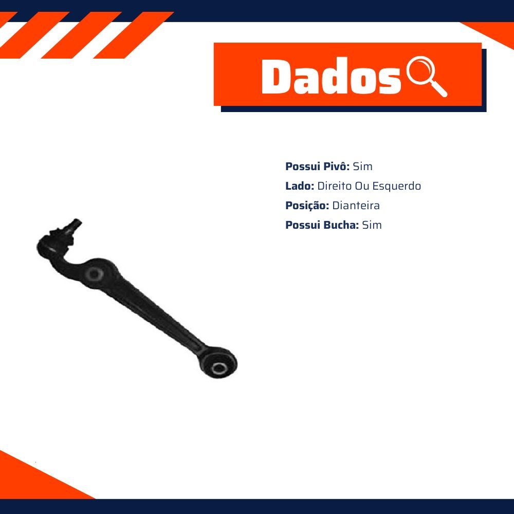 Braço Oscilante Reto para Ford Fusion - Amortex - 52399