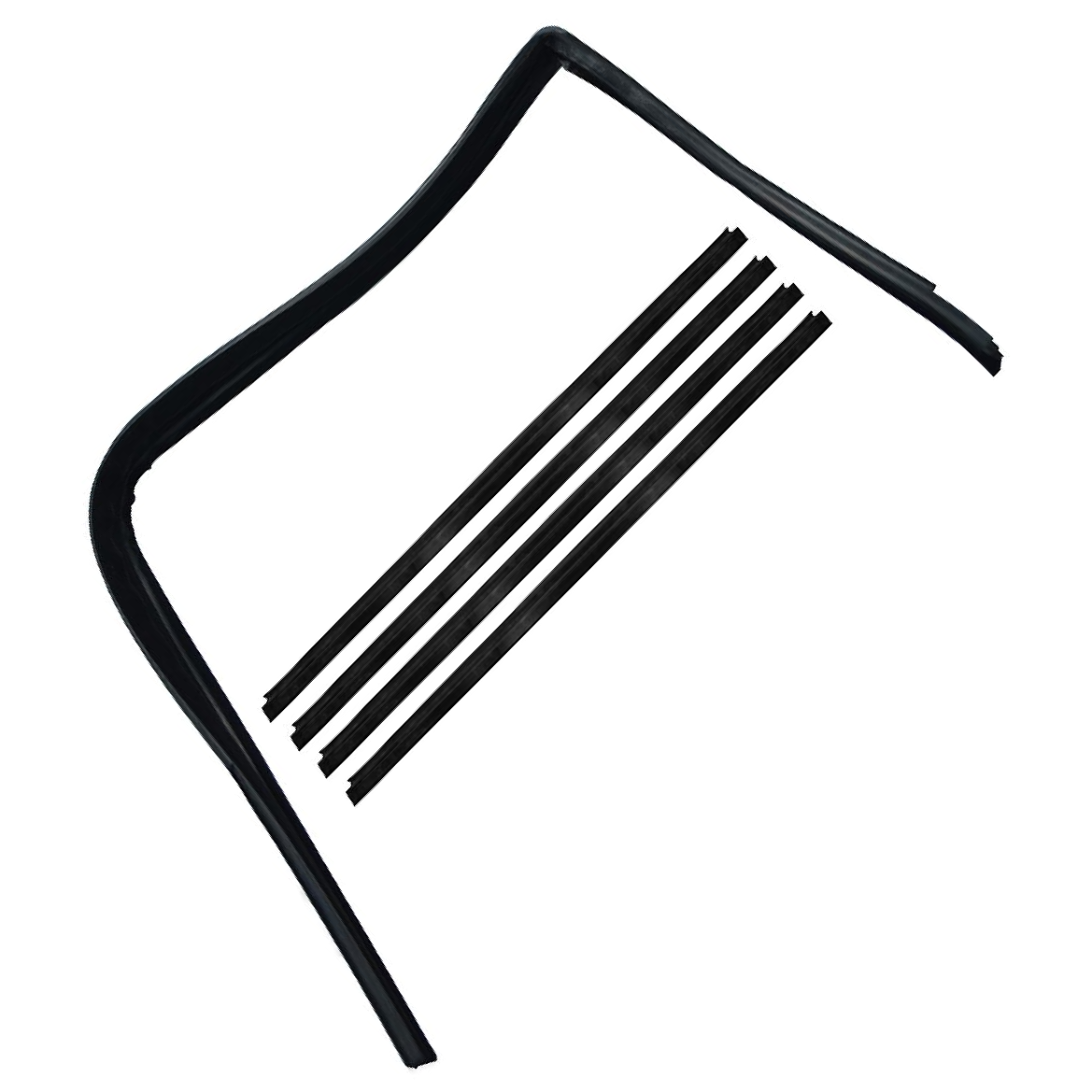 Jogo de Canaletas da Porta para Ford Escort e Volkswagen Apollo - Uniflex - 37531