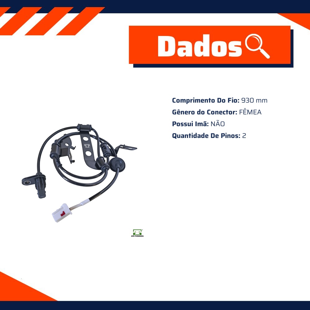 Sensor de Velocidade da Roda ABS para Hyundai Tucson e KIA Sportage - MTE-THOMSON - 73339
