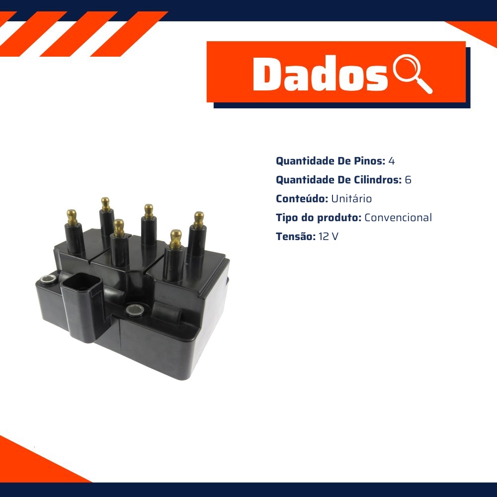 Bobina de Ignição para Chrysler Grand Caravan - Gauss - GC4971