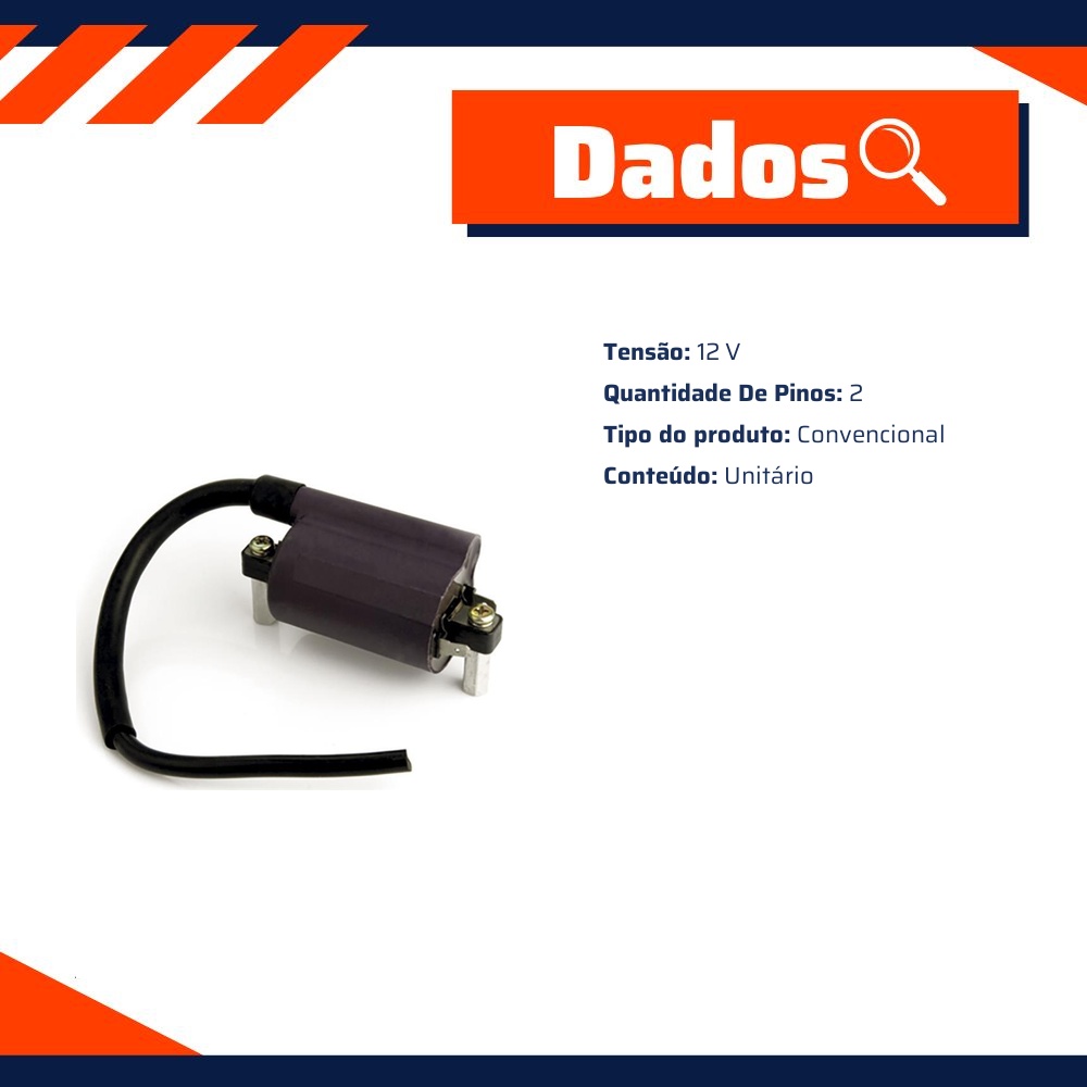 Bobina de Ignição para Suzuki Intruder 125 e YES 125 - Gauss - GM12024