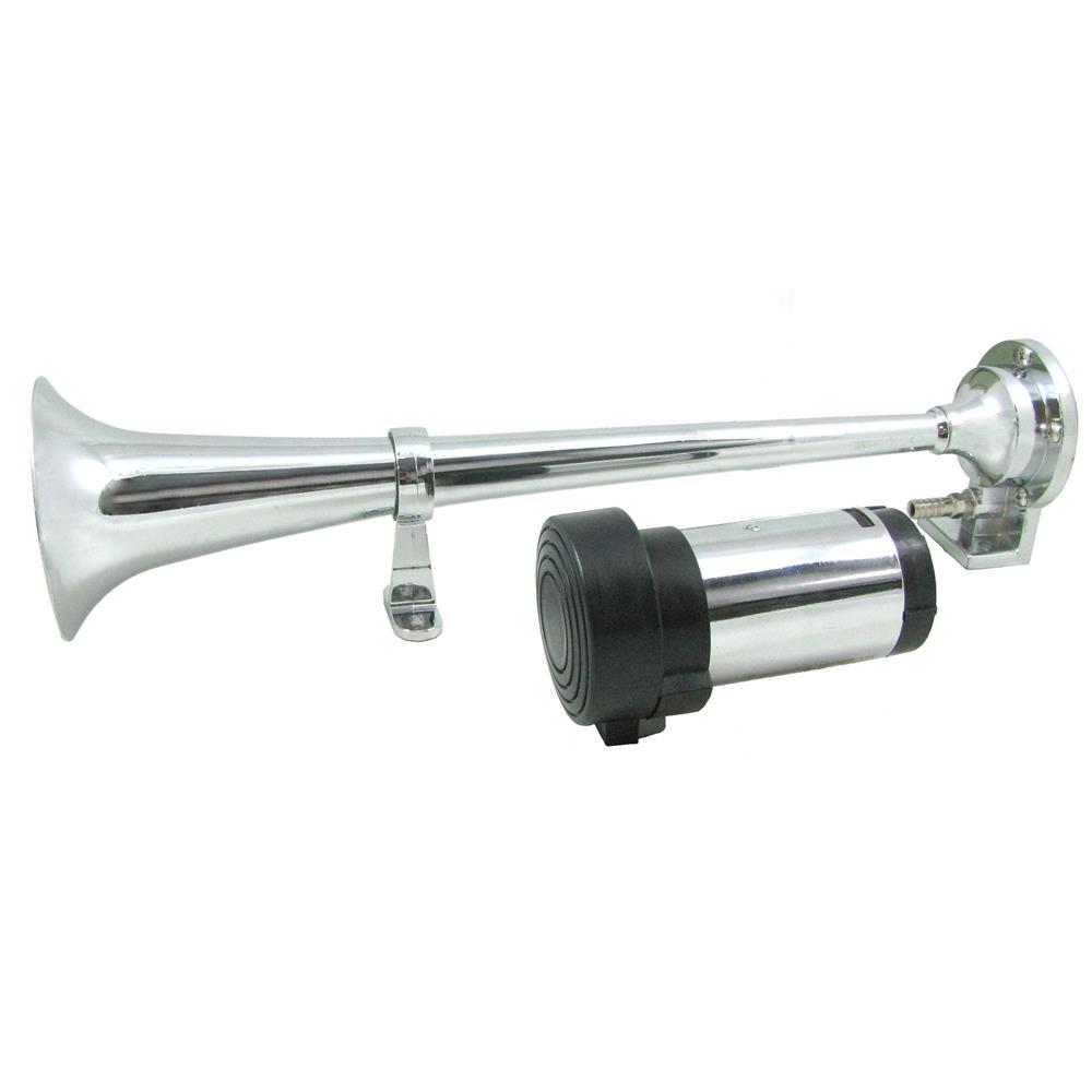 Buzina Corneta Cromada 24V Com Compressor - Gauss - GB1008