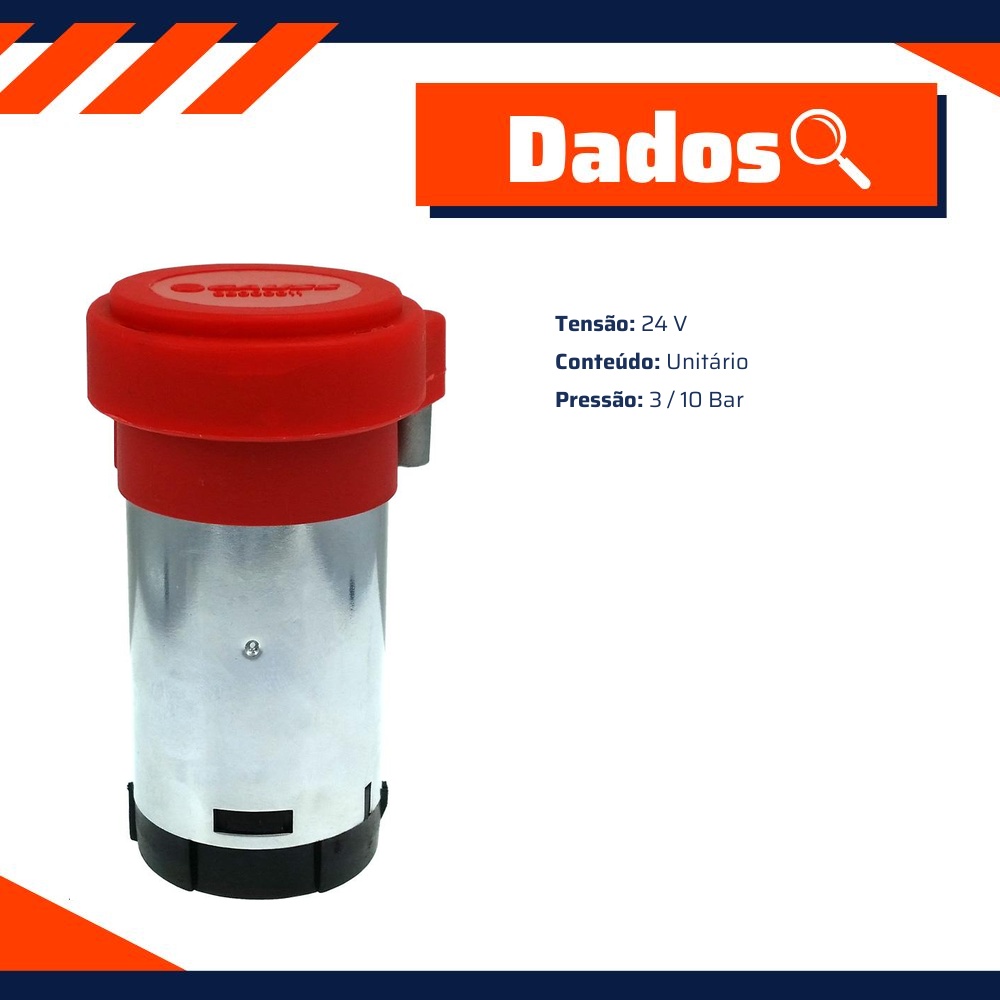 Compressor Para Buzina Ar 24V - Gauss - GB1102