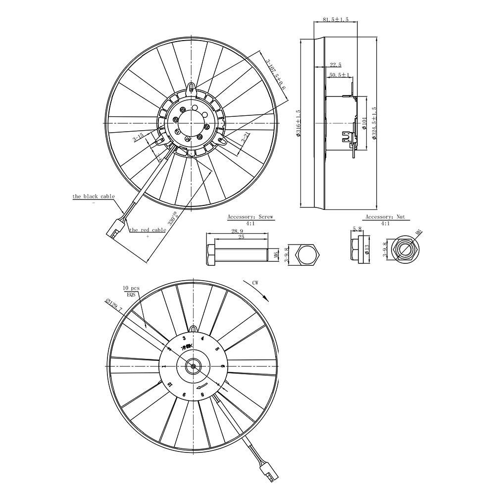 Eletroventilador 12V 155W para Renault Trafic - Gauss - GE1047