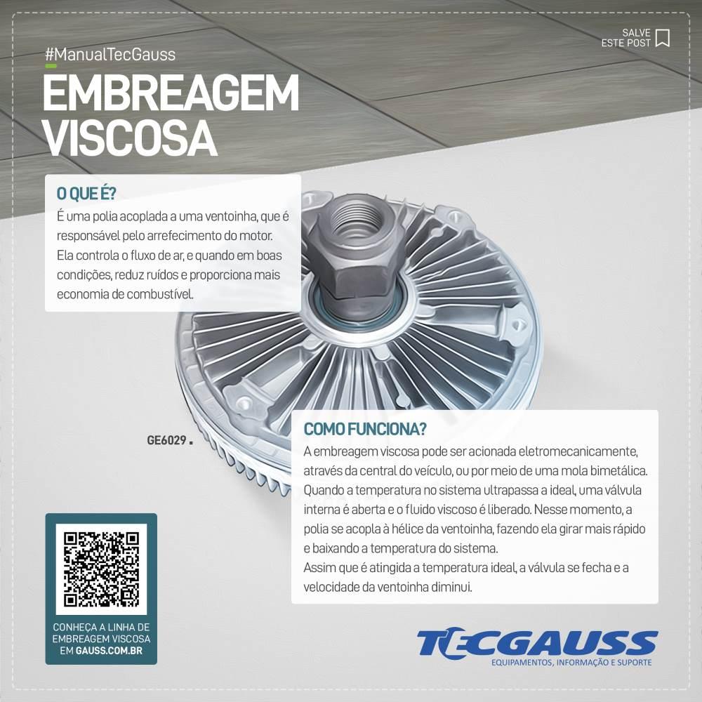 Embreagem Viscosa para Ford Ranger - Gauss - GE6058