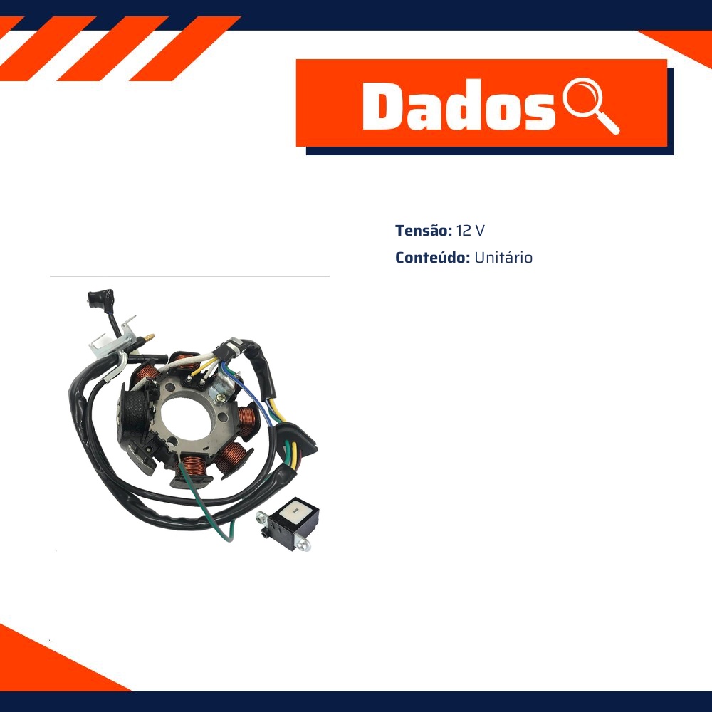 Estator 12V para Honda CG 125 - Gauss - GM16007