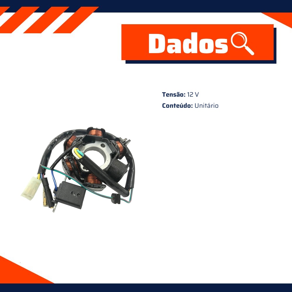 Estator 12V para Honda Pop 100 - Gauss - GM16009