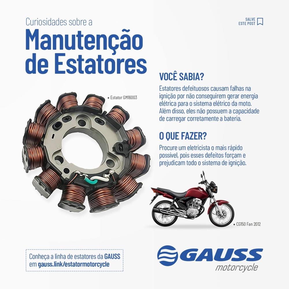 Estator 12V para Yamaha TDM 225 e XT 225 - Gauss - GM16027
