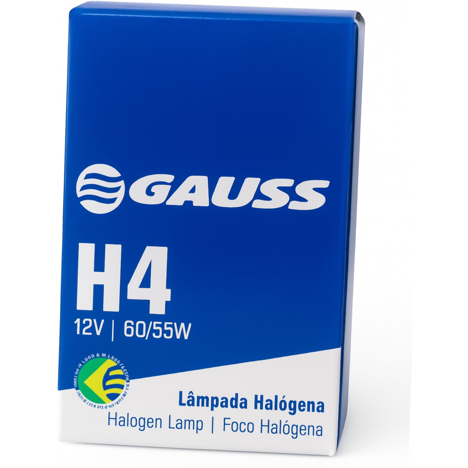 Lâmpada Halogena H4 12V 60/55W C1 Incolor - Gauss - GL11H4