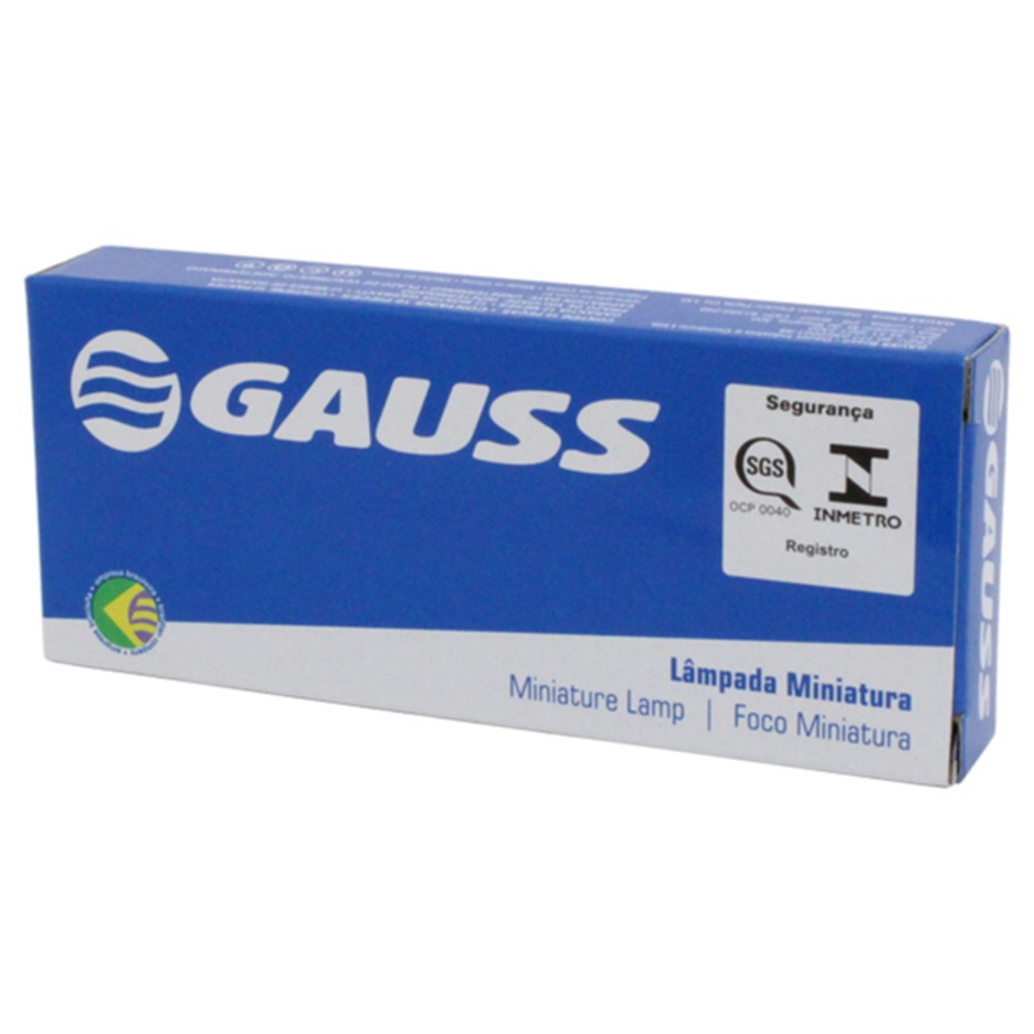 10 Lâmpadas Halogena H6W 12V 6W Incolor - Gauss - GL77H6W