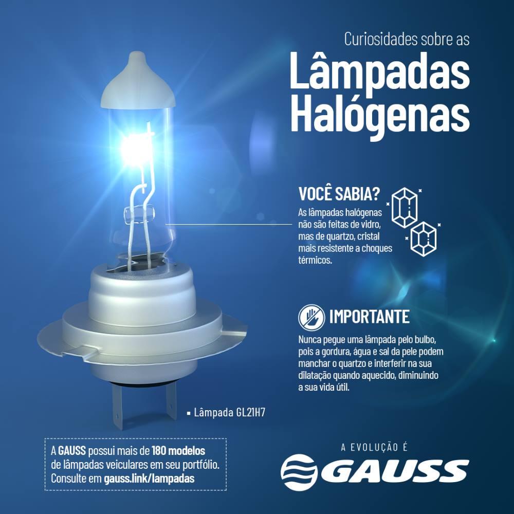 Lâmpada Halogena H7 24V 70W C1 Incolor - Gauss - GL48H7
