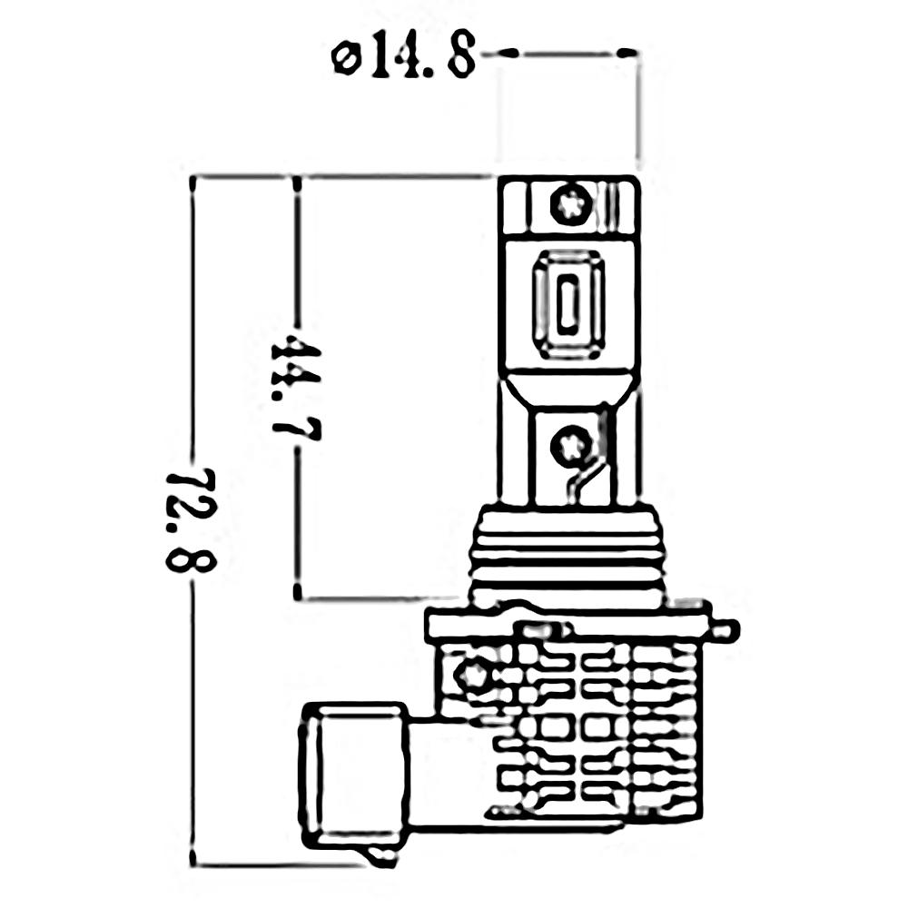 Par Lâmpada Led H10 9 A 32V 25W Incolor - Gauss - GL210H10LED