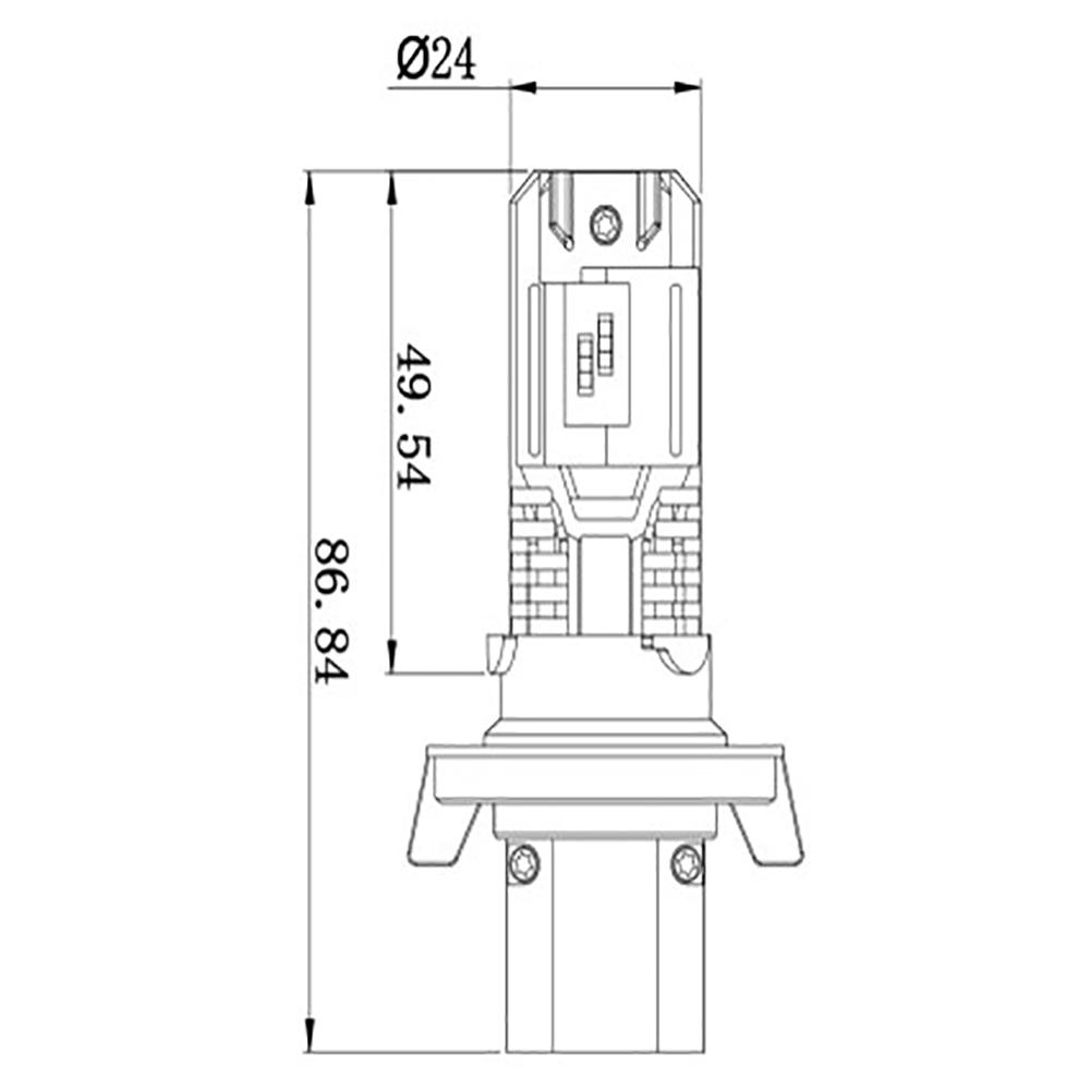 Par Lâmpada Led H13 9 A 32V 25W Incolor - Gauss - GL213H13LED