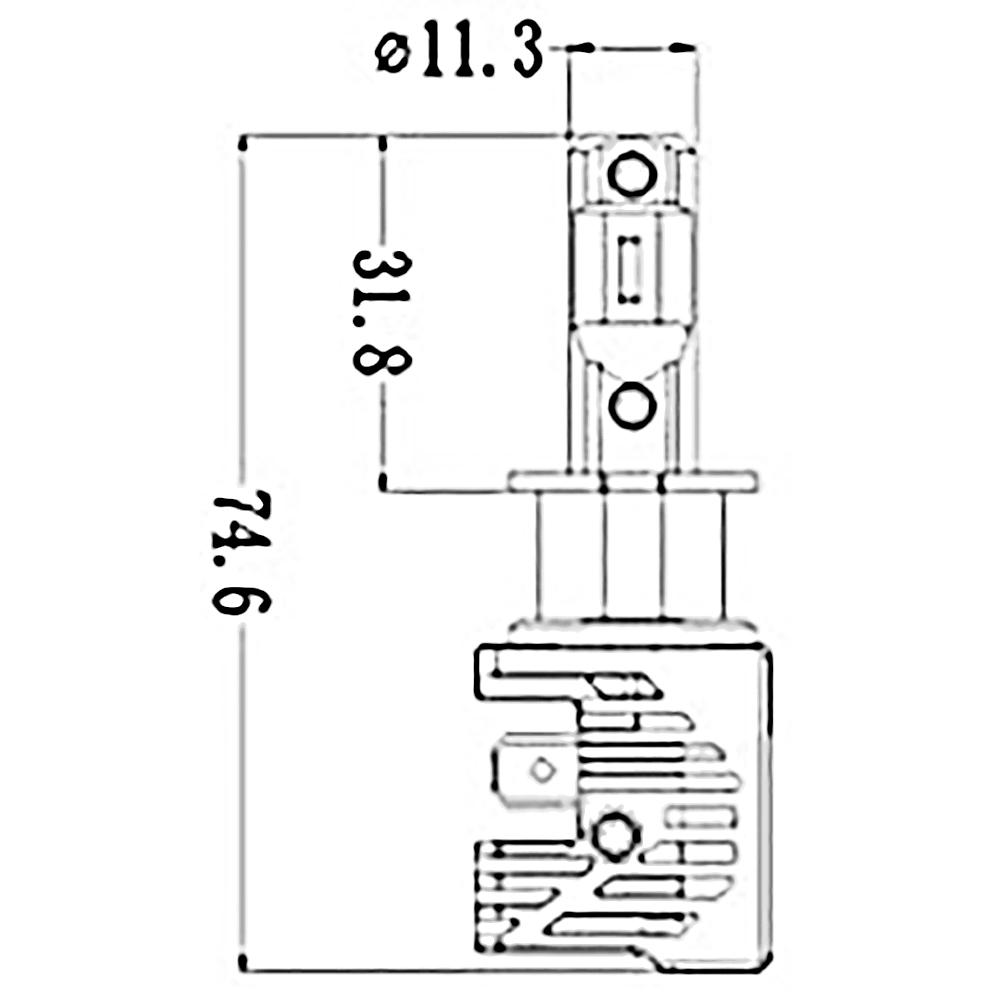 Par Lâmpada Led H3 12 A 24V 25W Incolor - Gauss - GL203H3LED