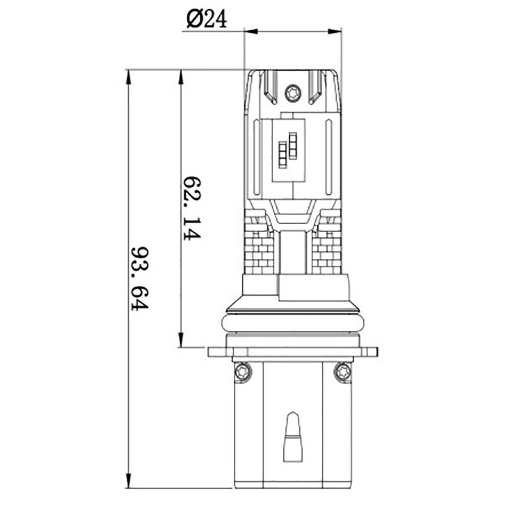 Par Lâmpada Led Hb1 9 A 32V 25W Incolor - Gauss - GL221HB1LED