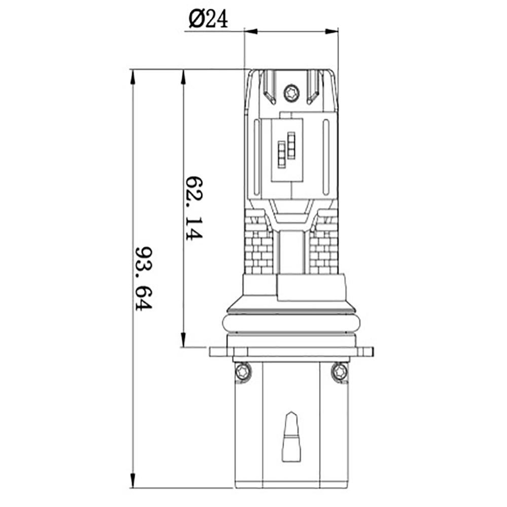 Par Lâmpada Led Hb5 9 A 32V 25W Incolor - Gauss - GL225HB5LED