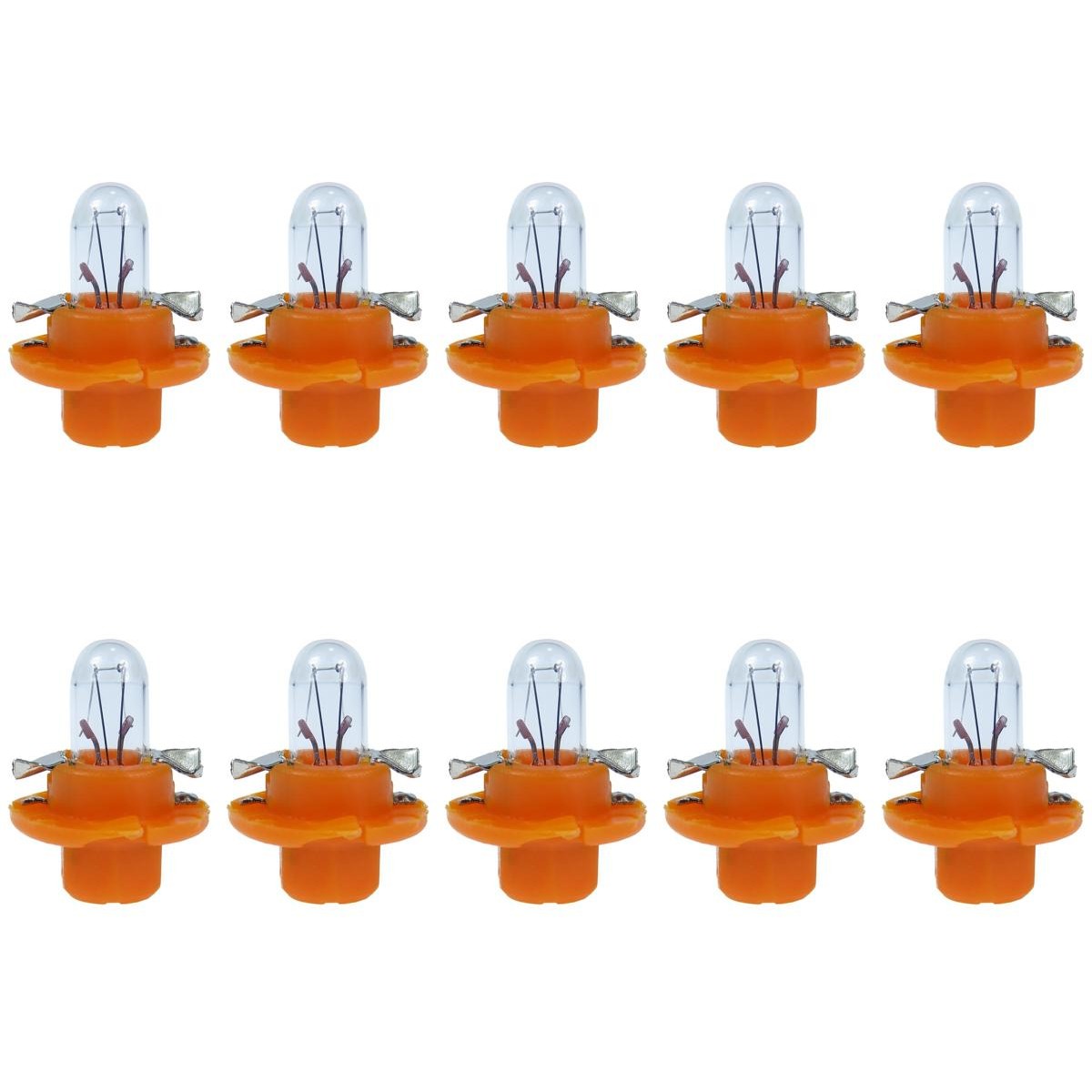 10 Lâmpadas Miniatura Painel 12V 1,12W Base Laranja - Gauss - GL2473MFX6