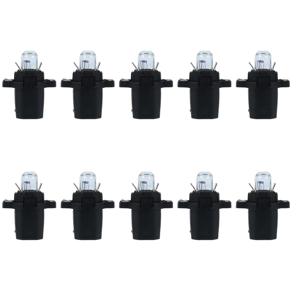 10 Lâmpadas Miniatura Painel 12V 1,2W Base Preta - Gauss - GL2721MF8
