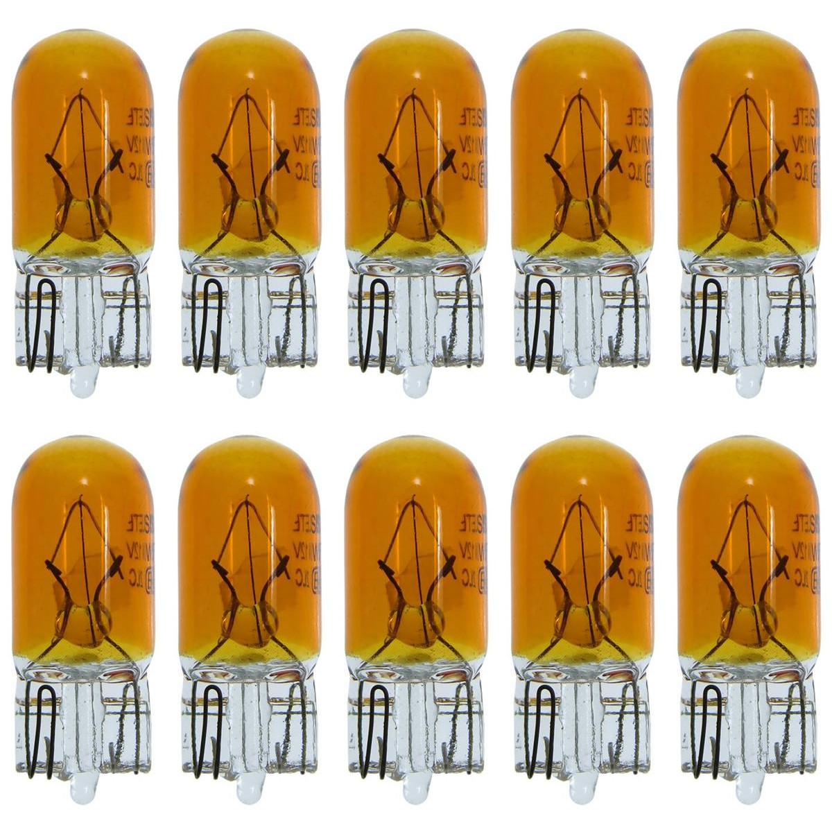 10 Lâmpadas Miniatura Wy5W 12V 5W Ambar - Gauss - GL2827
