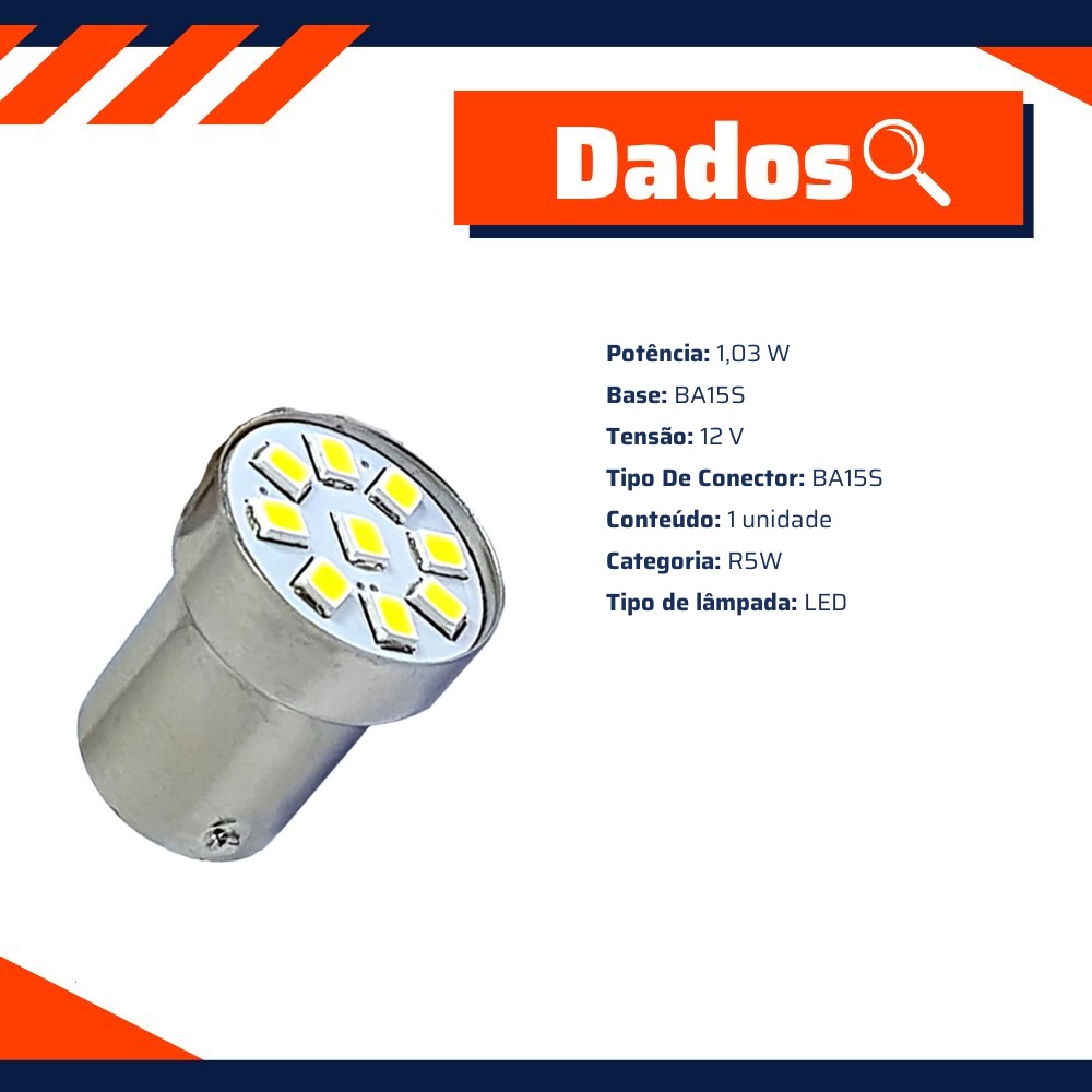 Lâmpada Miniatura Led 12V 1,16W White - Gauss - GL313LED