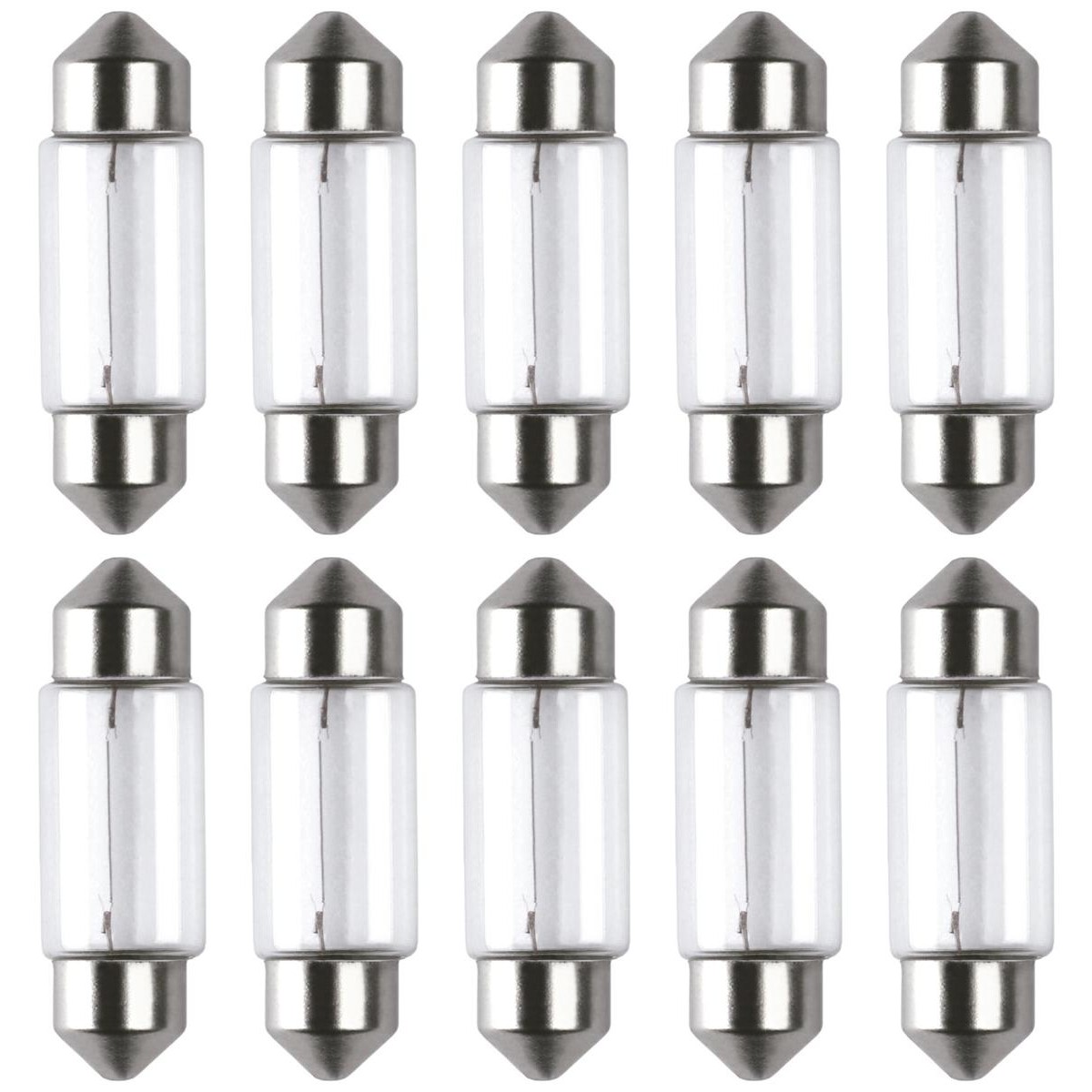 10 Lâmpadas Torpedo C3W 12V 3W Incolor - Gauss - GL6428