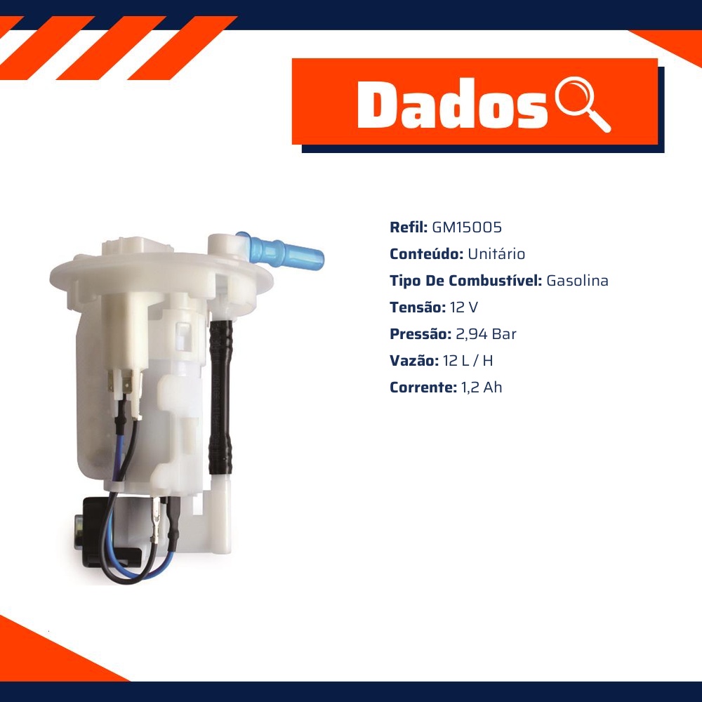 Bomba de Combustível 12V Gasolina para Yamaha XTZ 250 LANDER - Gauss - GM14002