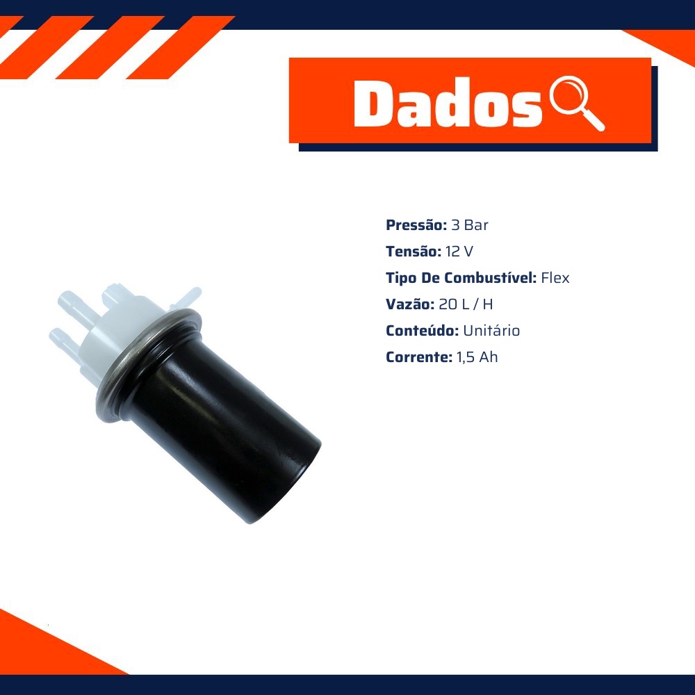Bomba de Combustível 12V Flex para Honda NXR 150 BROS - Gauss - GM14009
