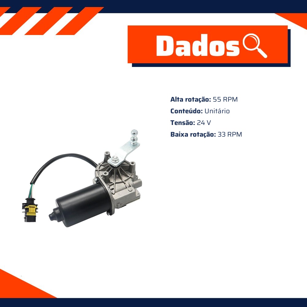 Motor do Limpador de Para-Brisas para Volvo FH 420 e FH 460 - Gauss - GE5099