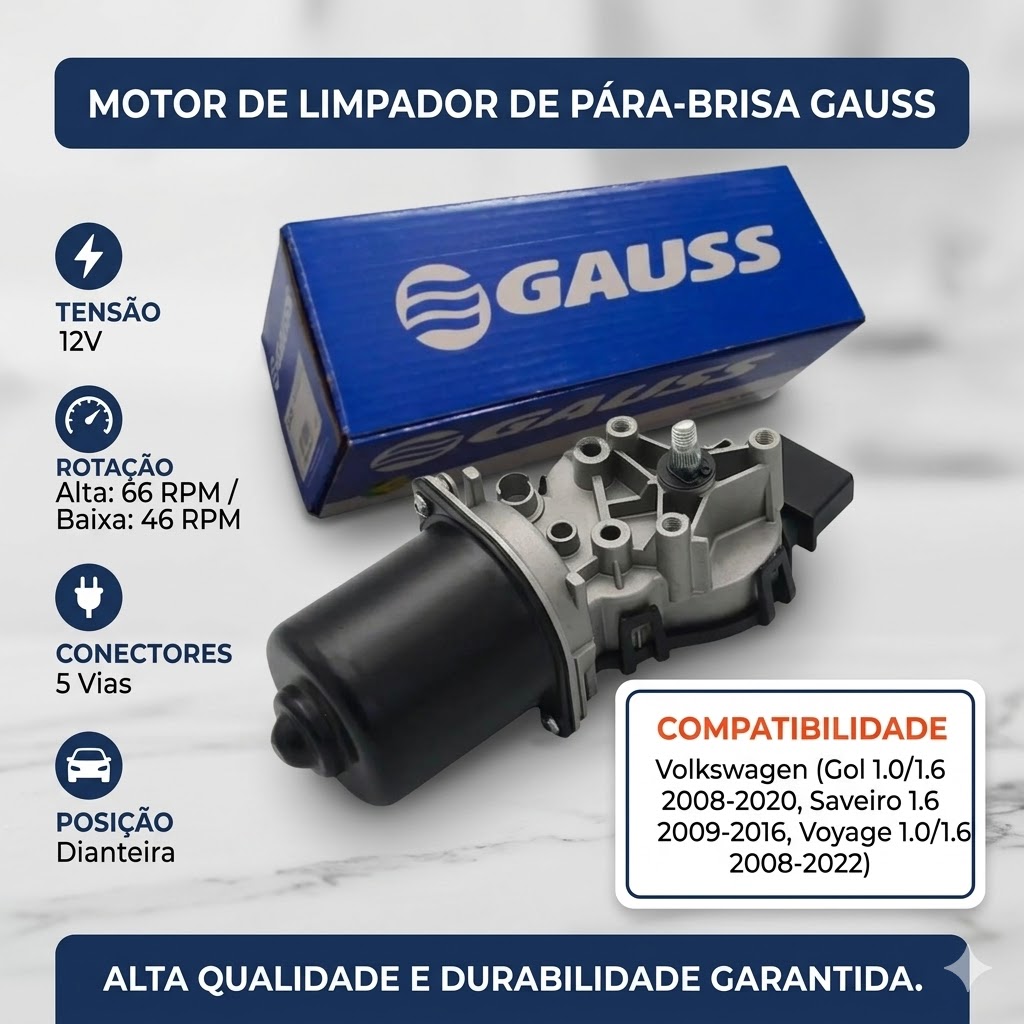 Motor do Limpador de Para-Brisas - Gauss - GE5119