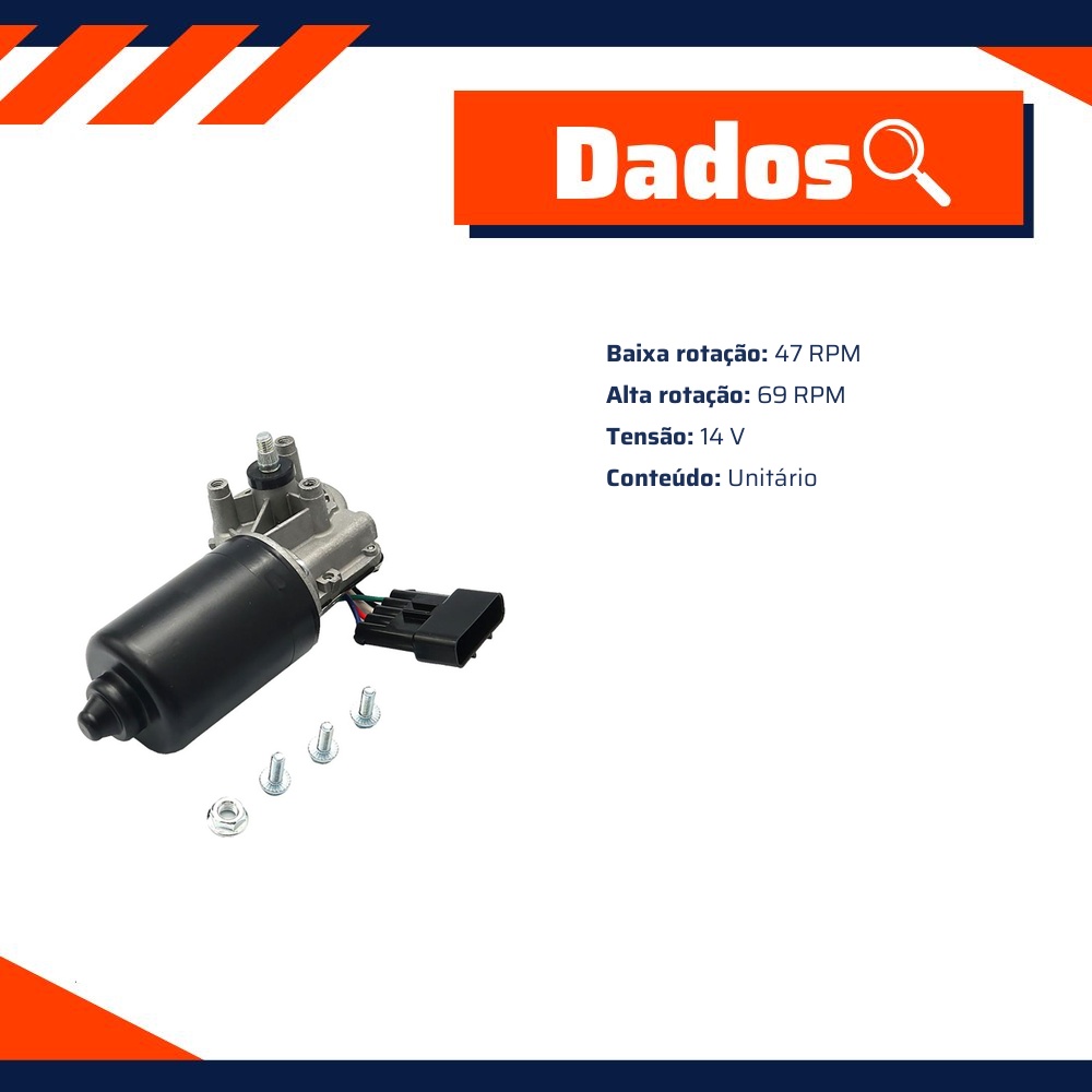 Motor do Limpador de Para-Brisas para Chevrolet Agile e Montana - Gauss - GE5139