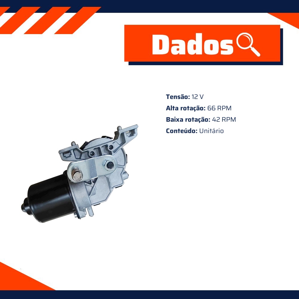 Motor do Limpador de Para-Brisas para Fiat 500 e Bravo - Gauss - GE5650