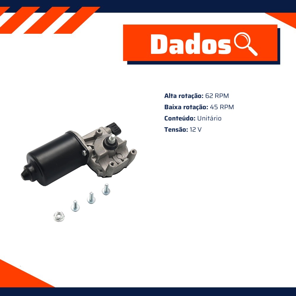 Motor do Limpador de Para-Brisas para Honda City e FIT - Gauss - GE5668