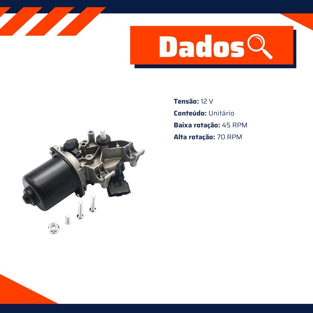 Motor do Limpador de Para-Brisas para Chevrolet Tracker - Gauss - GE5713
