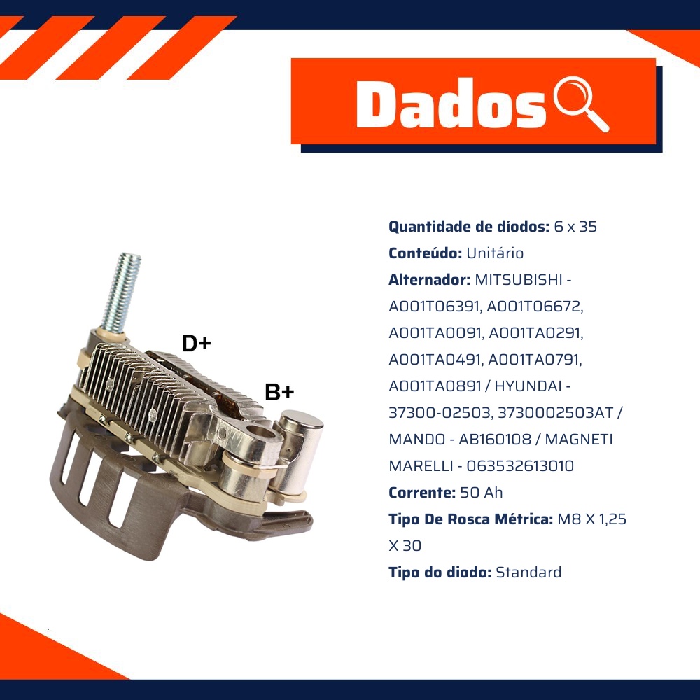 Ponte Retificadora para Hyundai Atos e Atos Prime - Gauss - GA1409