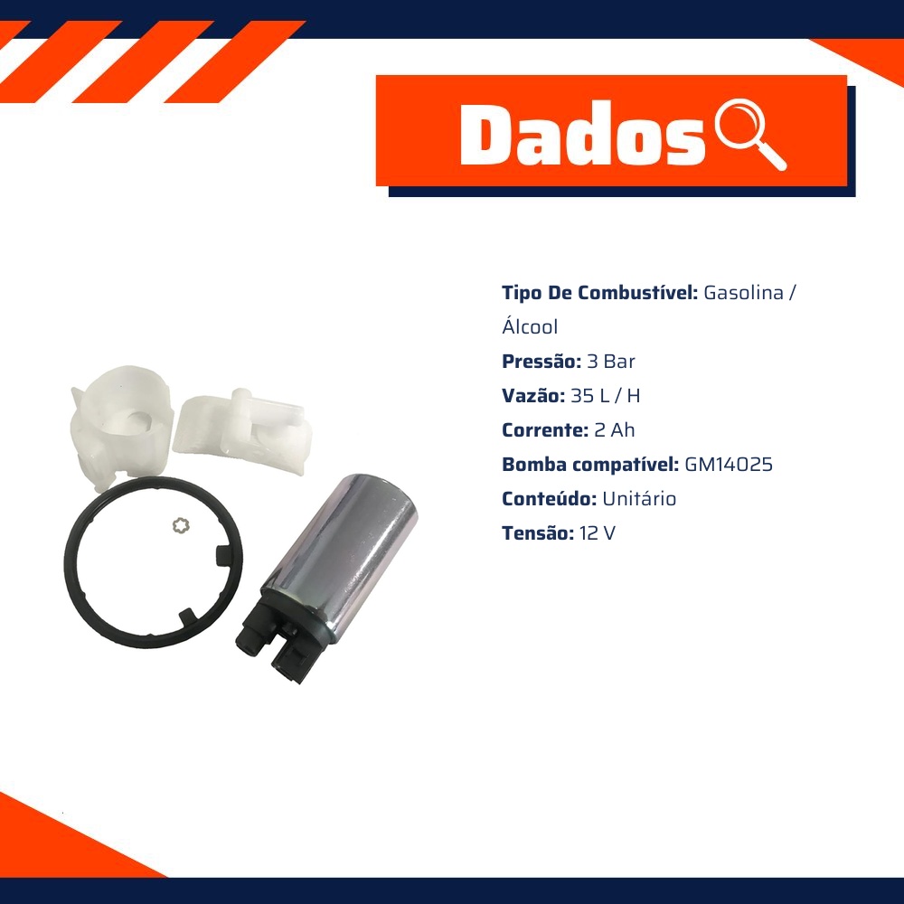 Refil da Bomba de Combustível para Yamaha XTZ 150 CROSSER - Gauss - GM15016