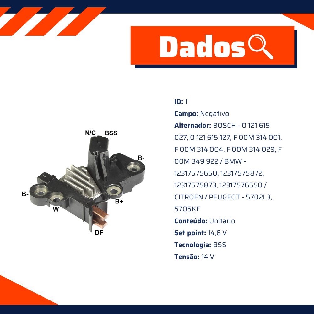 Regulador de Voltagem 14V - Gauss - GA371
