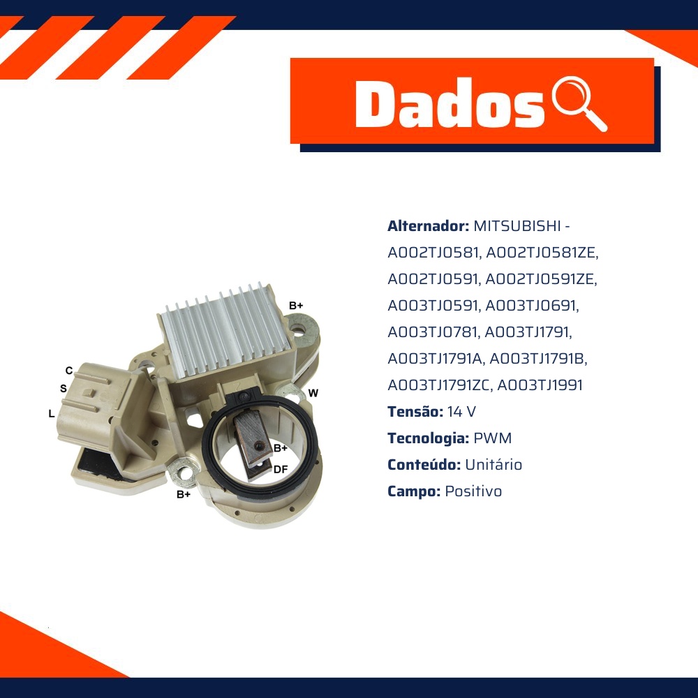 Regulador de Voltagem 14V para Nissan X-TRAIL - Gauss - GA771