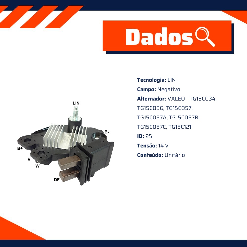 Regulador de Voltagem 14V - Gauss - GA909