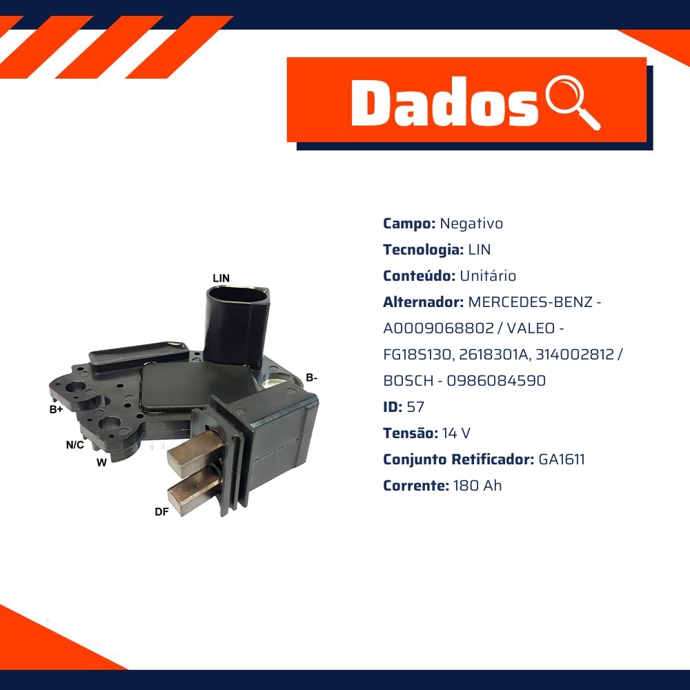 Regulador de Voltagem 14V - Gauss - GA649