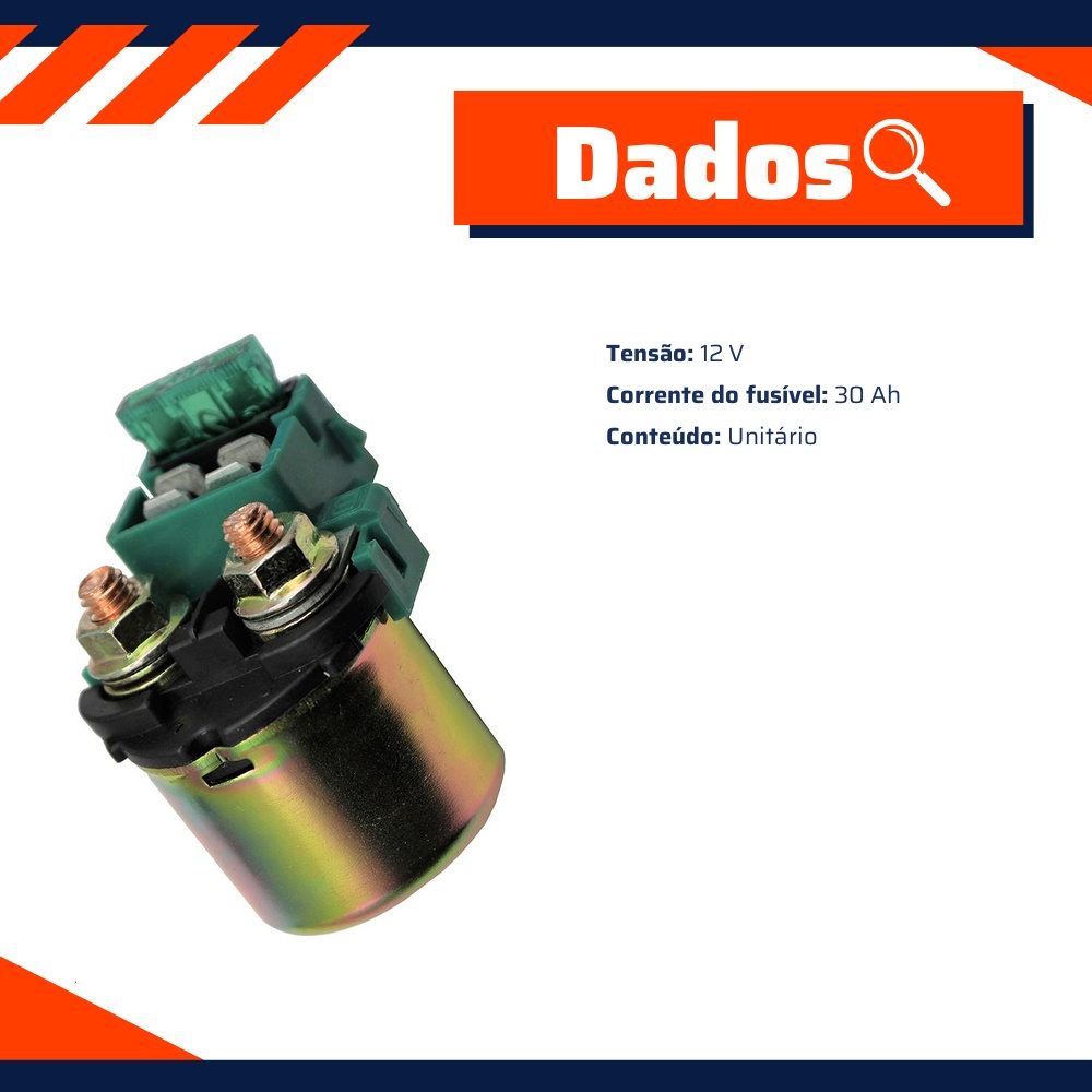 Relé de Partida para Honda NX4 FALCON 400 e VT 600C SHADOW - Gauss - GM22004