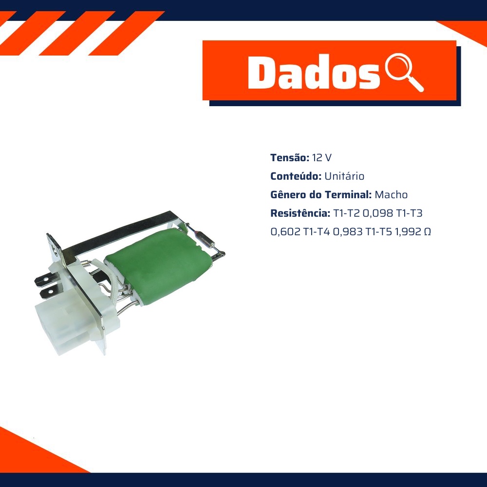 Resistência 12V para Chevrolet Omega e Suprema - Gauss - GE3063