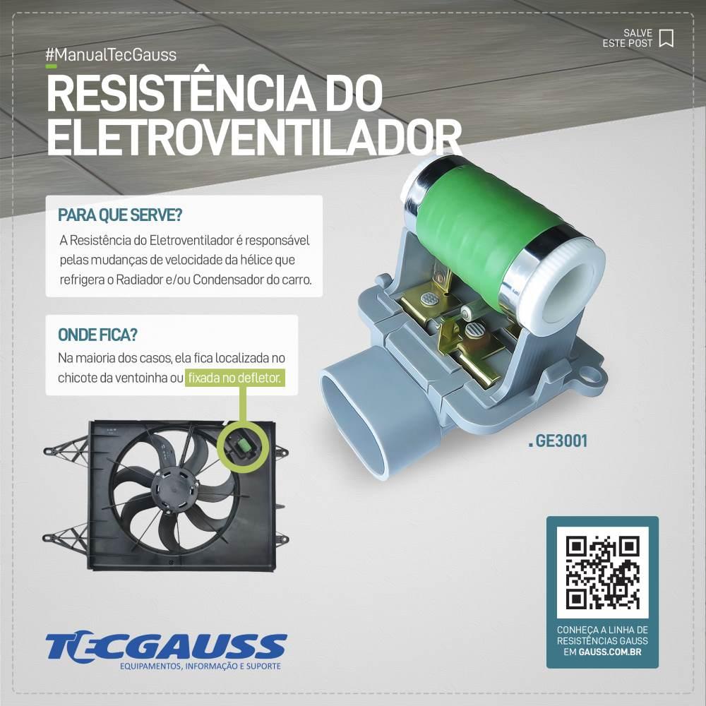 Resistência 12V para Fiat Stilo - Gauss - GE3078