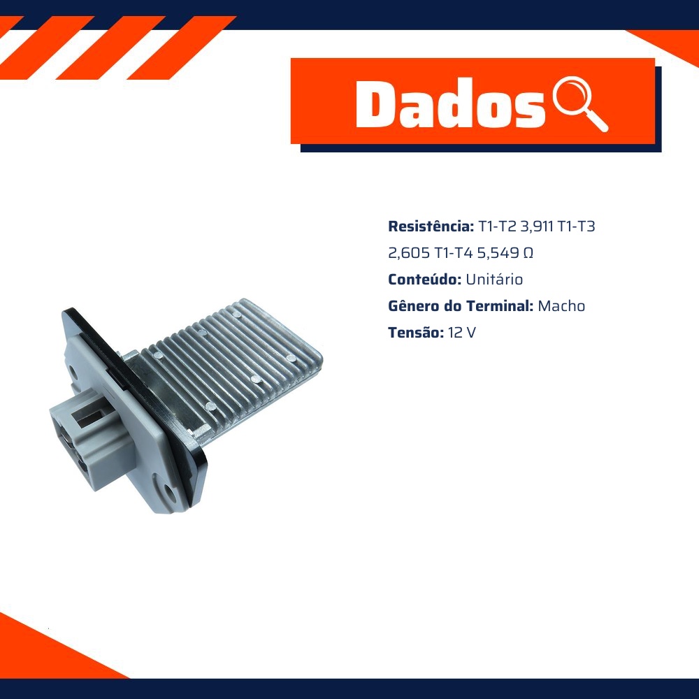 Resistência 12V para Hyundai Tucson - Gauss - GE3101