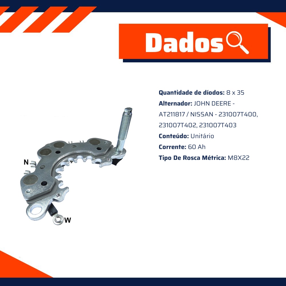 Ponte Retificadora para Nissan Frontier - Gauss - GA1752