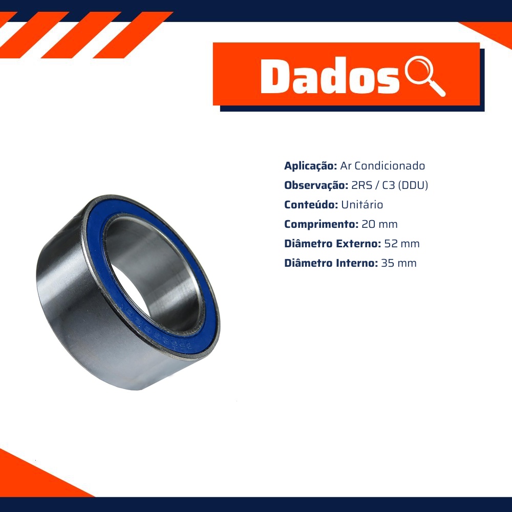 Rolamento de Esferas - Gauss - GR101011
