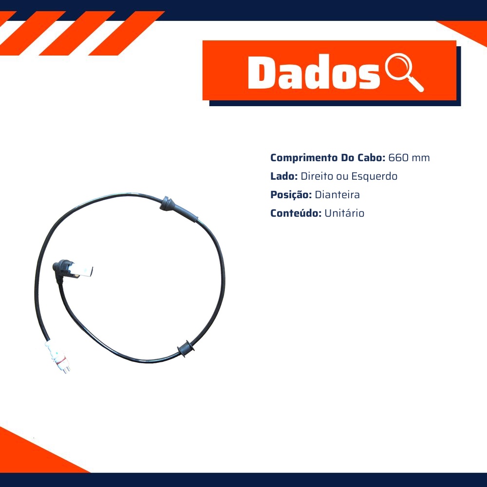 Sensor ABS Dianteiro Direito ou Esquerdo para Renault Kangoo - Gauss - GS2068