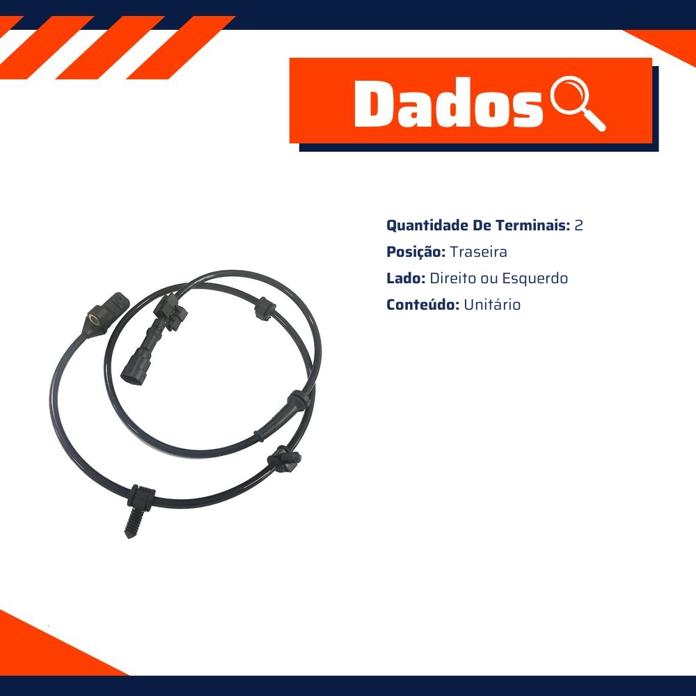 Sensor ABS Traseiro Direito ou Esquerdo para Chrysler PT Cruiser - Gauss - GS2153
