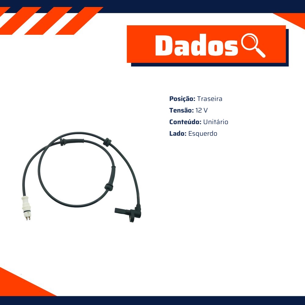 Sensor ABS Traseiro Esquerdo para Fiat Palio Weekend - Gauss - GS2280