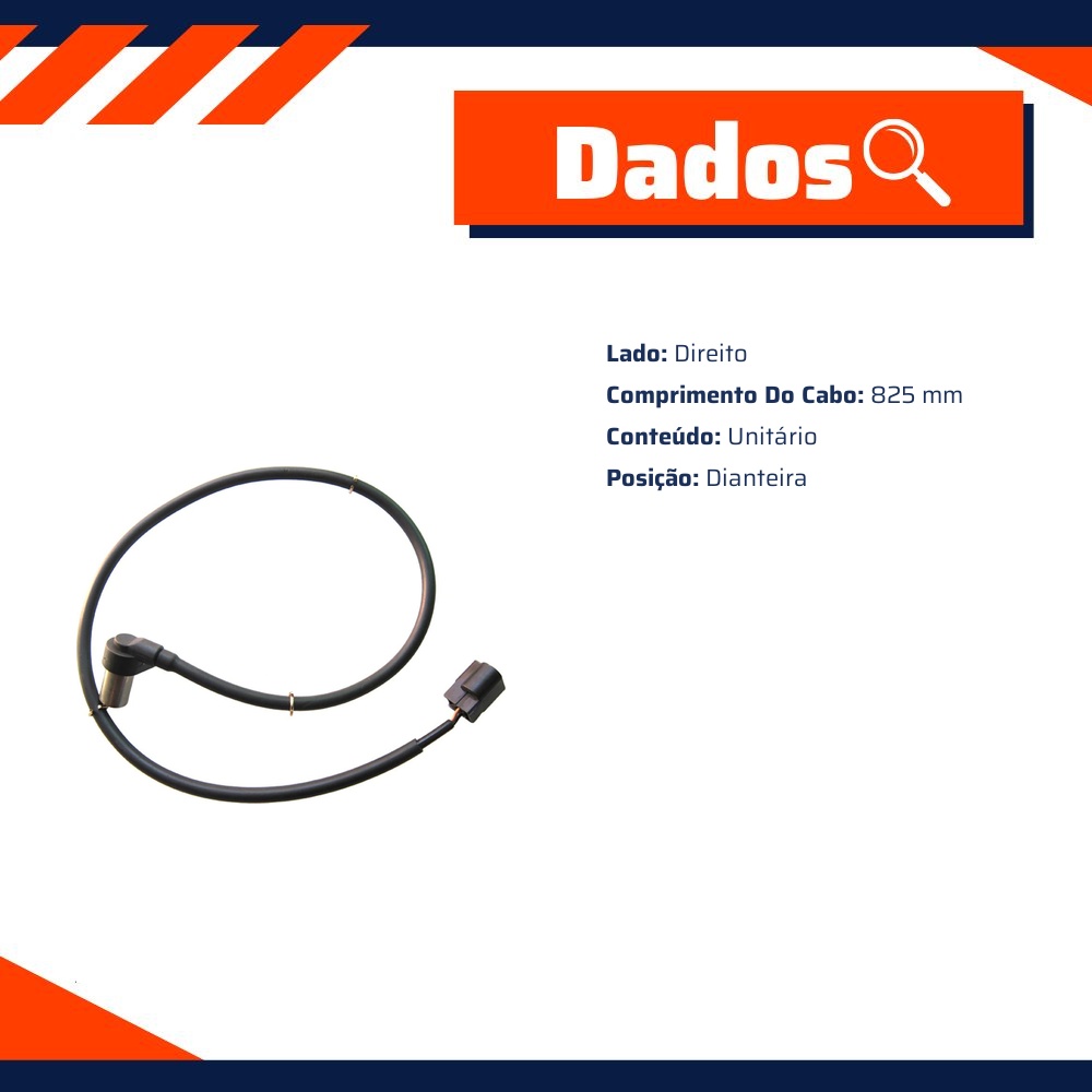 Sensor ABS Dianteiro Direito para Mitsubishi Pajero Sport - Gauss - GS2431